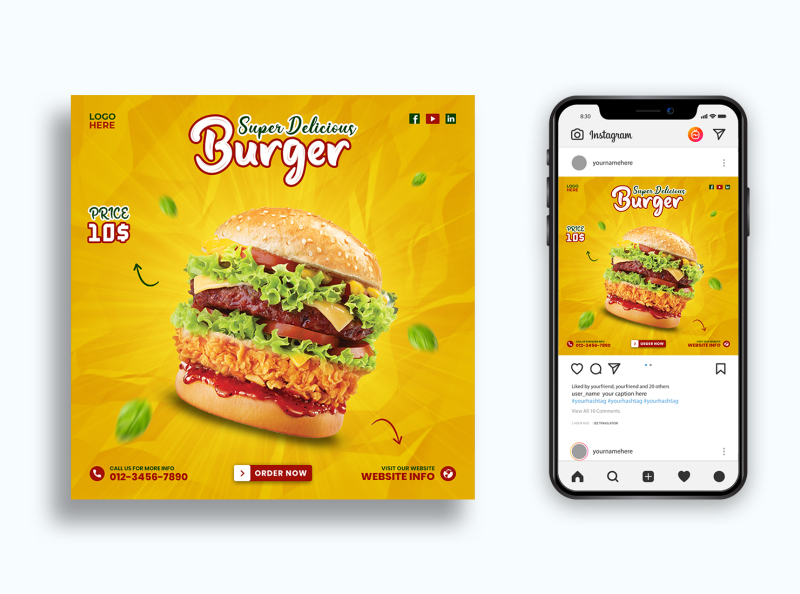 Food Instagram Banner | Social Media Banner | Facebook Ads by Branding ...