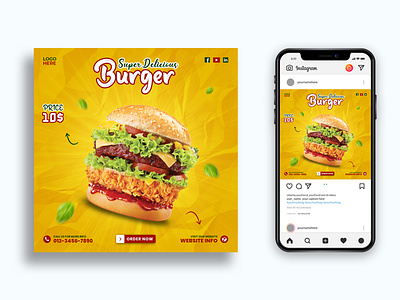 Food Instagram Banner | Social Media Banner | Facebook Ads