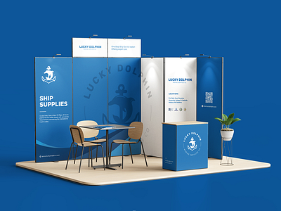 Booth Design for Lucky Dolphin co. by IMPA London Events 2022 adobe illustrator adobe photoshop adobe photoshop cc boothdesign branding branding agency branding design brandingidentity corporateidentity design graphic design graphic designs identity branding identityvisuals illustration logo photoshop ui ux vector