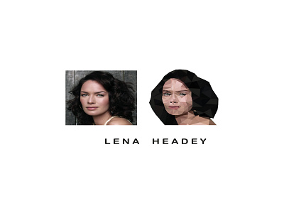 Lena vs Lena headey lena low poly portrait