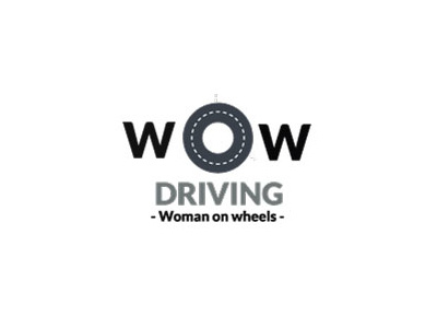 Wow School design driving logo wow