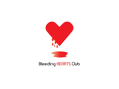 Bleeding Heart bleed blood club design electro hearts logo red shape