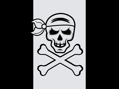 Pirates black design logo pirates skull