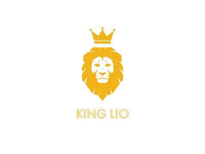 Lion King crown design gold king lio lion logo