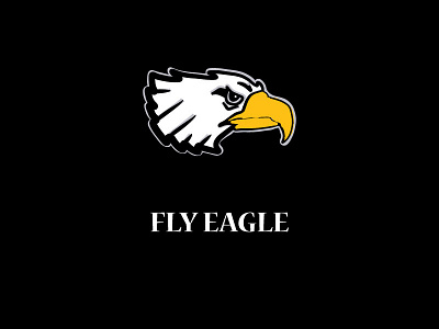 Fly Eagle black design eagle fly logo white