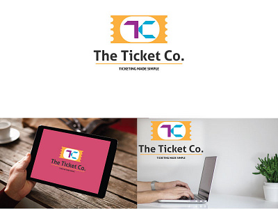 The Ticket Co design logo online people sell ticket