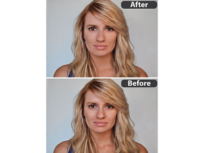 Face Editing V after before blond editing face girl hair photo picture reshape retouch