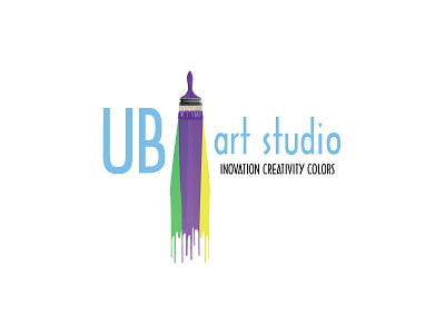 Ubi Art Studio art branding brush color design logo paint space studio typography ubi vector