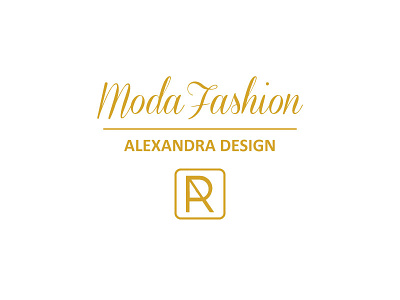 Alexandra Design branding color design fashion gold logo moda monogram typography vector