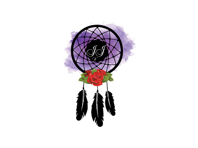 Dreamcatcher Logo branding color design dreamcatcher logo monogram purple red rose typography vector