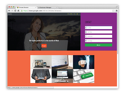 Website page with browser clean design desktop homepage landing typography ui ux webdesign website