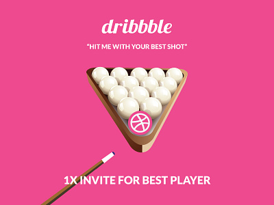 Dribbble 1x Invite chance debut draft dribbble giveaway hello invitation invite player thanks world