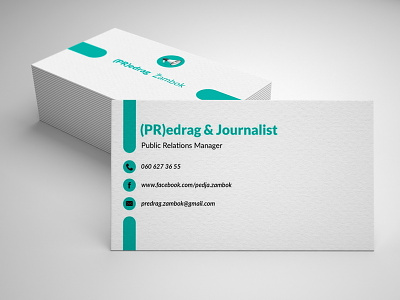 Mockup Visit Card branding color design green journalist logo monogram pr typography vector visitcard