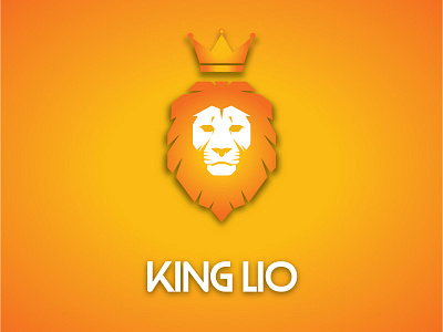 King Lio animals branding color crown design gradient king lion logo typography vector