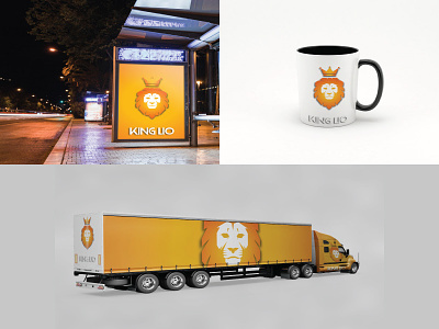 King Lio Mockup brand branding design flat icon logo logotype mockup symbol type typography vector