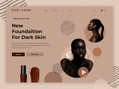 COSMETIC STORE LANDING PAGE design graphic design ui ux