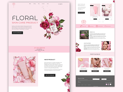 Floral cosmetics Landing page