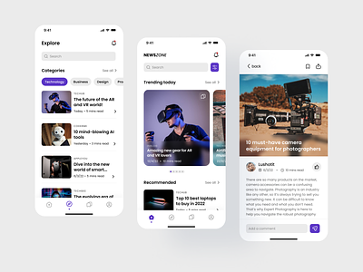 Blog app design app app design appui blog blog app design blog ui design dribbble mobile app mobile design mobile ui news app product design shots ui ui design uiux ux