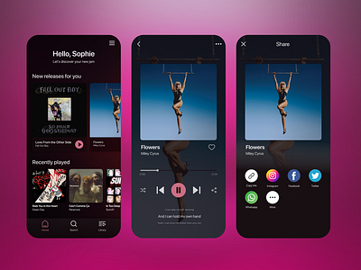 Music Player & Social Share