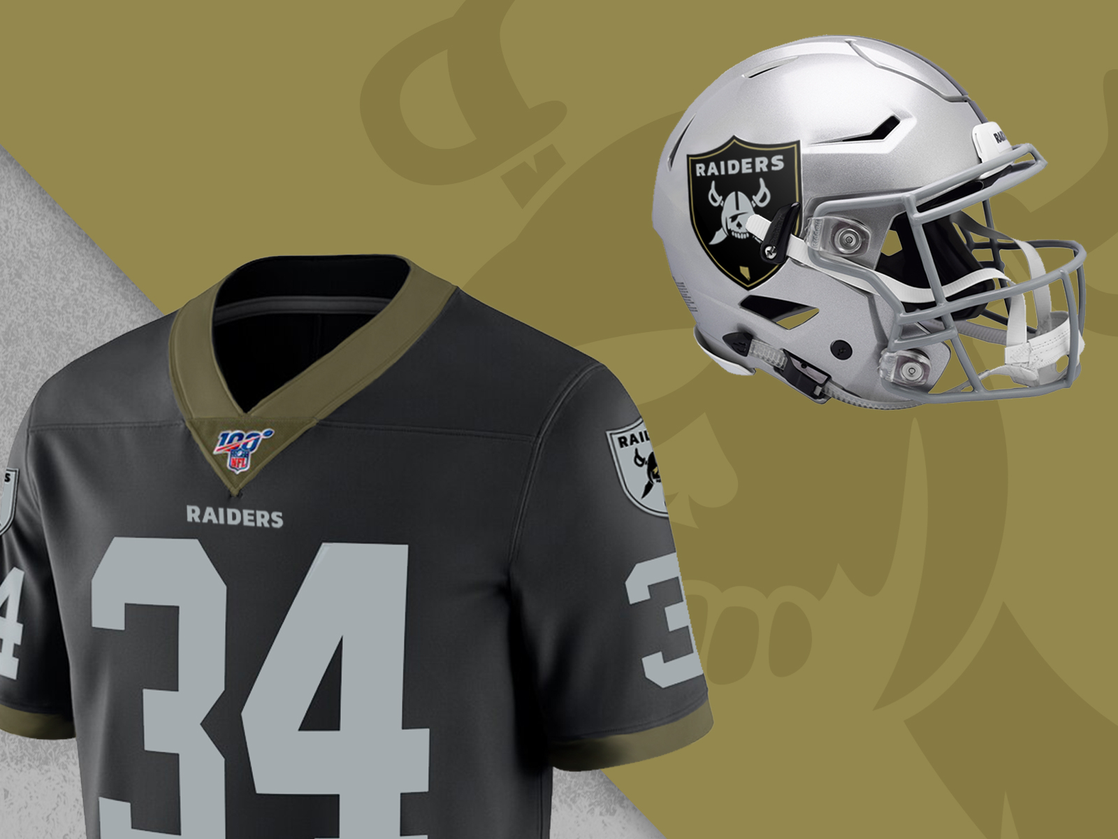 Las Vegas Raiders Rebrand Concept on Behance  Nfl uniforms, Oakland raiders  logo, Football uniforms