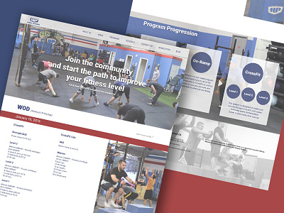 CrossFit High Power - Homepage content crossfit design gym ui webdesign website