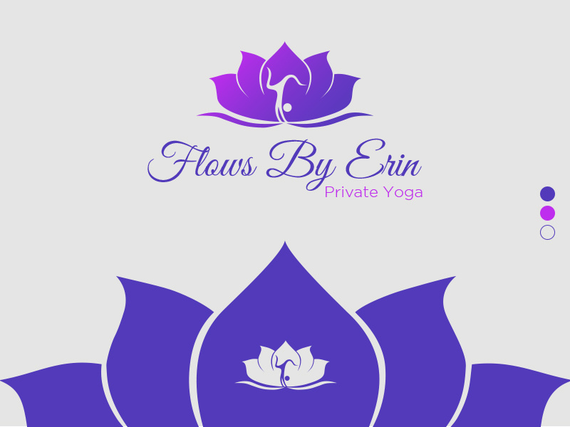 Flows By Erin Logo illustration handstand identity yoga branding brand logo