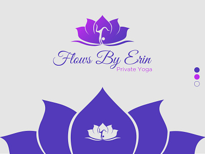 Flows By Erin Logo brand branding handstand identity illustration logo yoga