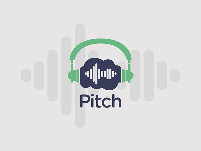 Daily Logo Challenge | Day 009 (Streaming Music Startup) branding cloud concept dailylogochallenge design design challenge headphones identity logo logo challenge logo concept music pitch streaming music streaming music startup vector waveform