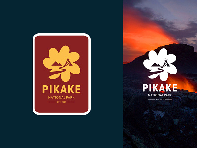 Daily Logo Challenge | Day 020 (National Park) branding concept dailylogochallenge design design challenge flower hawaii identity logo logo challenge logo concept national park pikake pikake national park vector volcano