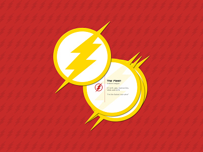 Weekly Warm-Up No. 2 - Superhero Business Card bolt business card business card design central city concept design flash identity justice league lightning lightning bolt superhero the flash vector weekly warm up