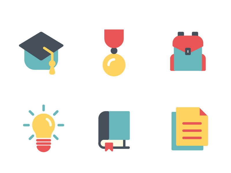 Education Flat Iconset backpack book icon college iconset school flat icon education icon
