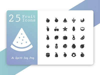 Fruit Icons Solid