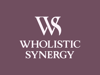 Wholistic Synergy Logo branding eggplant identity logo massage logo minimal negativespace symbol ws logo