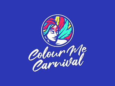 Colour Me Carnival Logo branding carnival colorful colourful logo identity illustration logo negativespace woman illustration woman logo