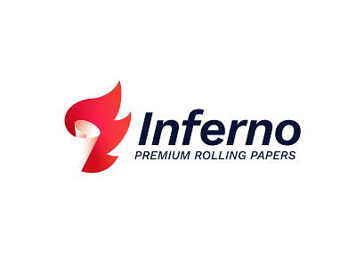 Inferno Logo fire fire logo flame flamelogo identity logo logomark negativespace red logo rollingpaper smoke logo symbol