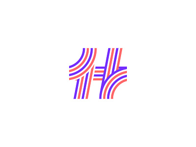 H Lettermark hlogo icon identity lineart logo logomark mark minimal striped logo symbol