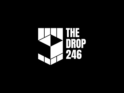 The Drop 246 Logo boxlogo branding logo logomark minimal monochrome negativespace squarelogo symbol