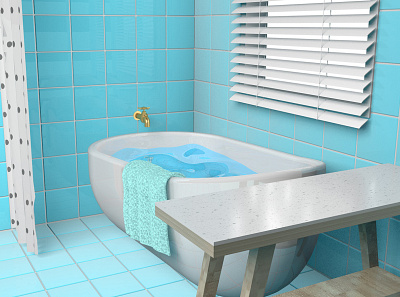 The Bathroom bathroom c4d ceramic tile dask tap water