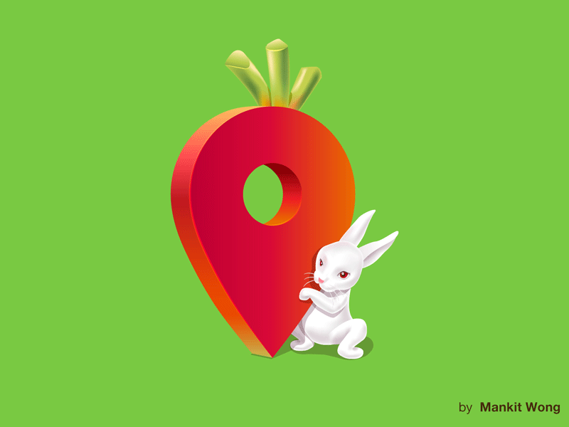 little rabbit aniamtion carrots illustration location rabbit