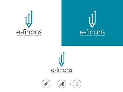 Logo Design for e-finans adobe illustrator brand brand design branding design finance graphicdesign illustration illustrator illustrator cc logo logodesign logotype logotype design minimalism minimalist minimalist logo minimalistic pencil statistic