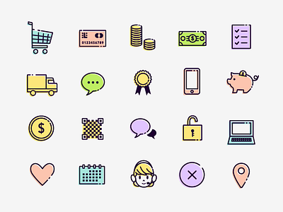 50 free eCommerce Icons ecommerce icon icons illustration set vector