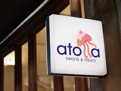 atolla sign branding graphic design logo sign design