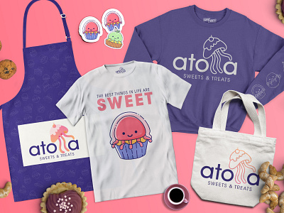 atolla merca designs apparel design bag design bakery branding character design design graphic design illustration logo logo design merch shirt design