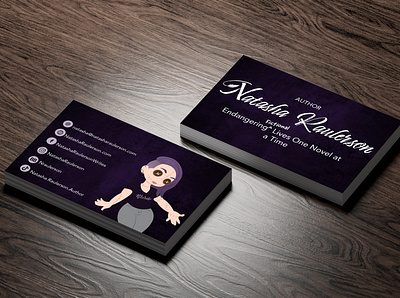 Natasha Raulerson business card author logo branding branding system business card character desigk design graphic design logo logo design mascot design stationary design