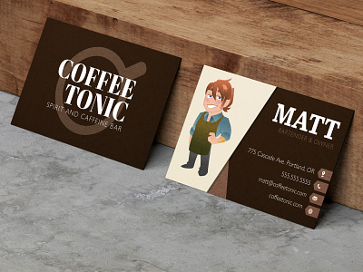 Matt Coffee & Tonic Business Card branding business card character design design graphic design logo logo design stationary design