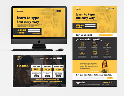 typed website layouts branding graphic design landing page logo logo design ui ux website layout