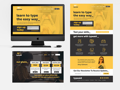 typed website layouts