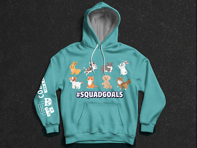 Squad Goals Hoodie Design apparel design branding character design design graphic design illustration logo logo design merck design shirt design