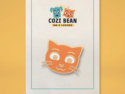 Cat Pin Design branding character design design graphic design logo logo design merchandise design pin design