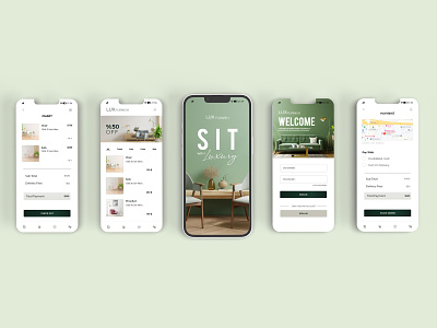 Furniture application design (UI Design) app branding furnitureapp graphic design interfacedesign ui uidesign